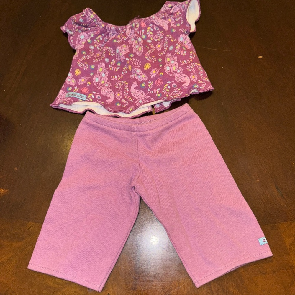 American Girl Purple Peacock PJs